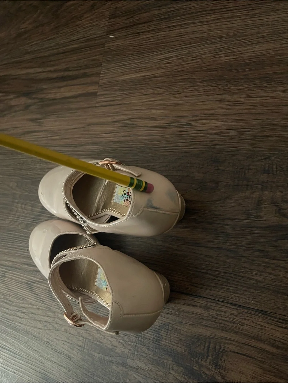 Rachel Cream Patent Mary Janes with Decorative Chain Straps